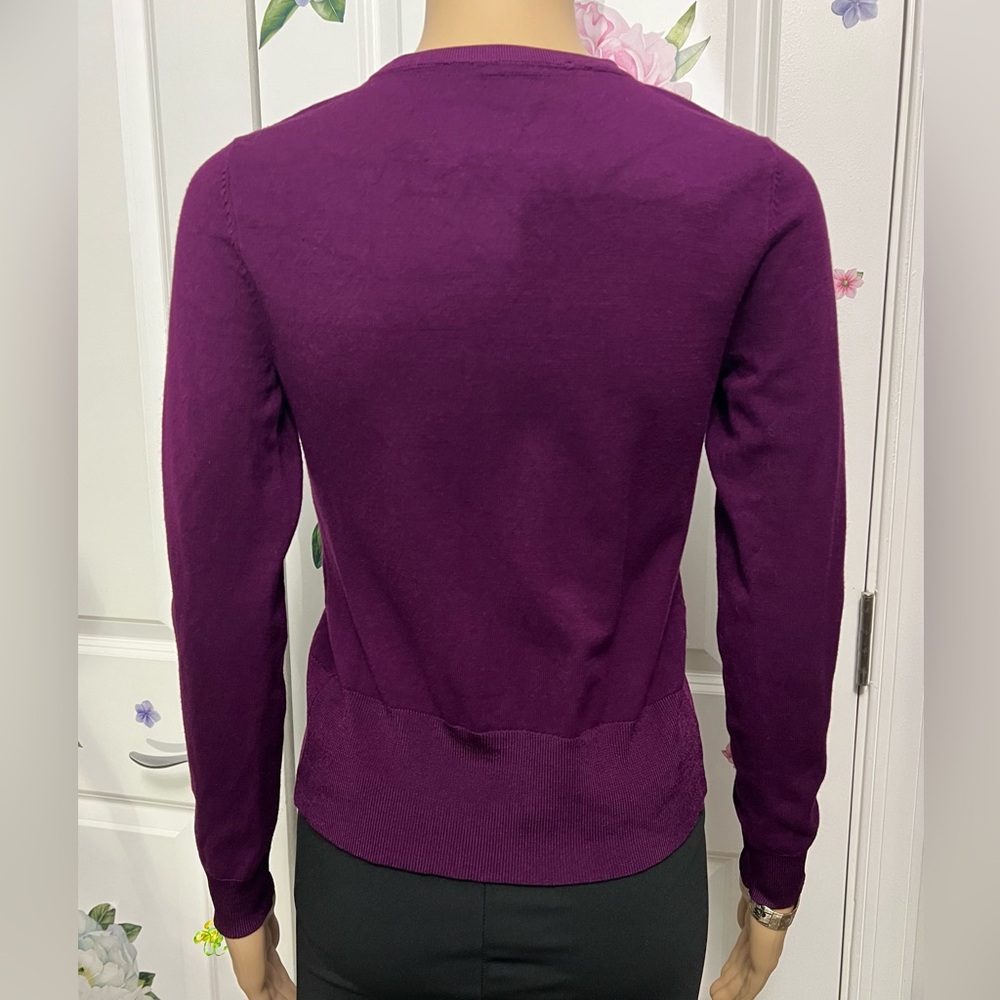 White House Black Market Purple Cardigan - Picture 4 of 8